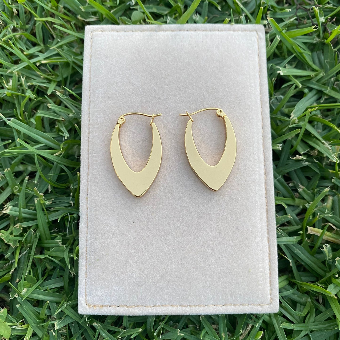 Stainless steel pointed earings
