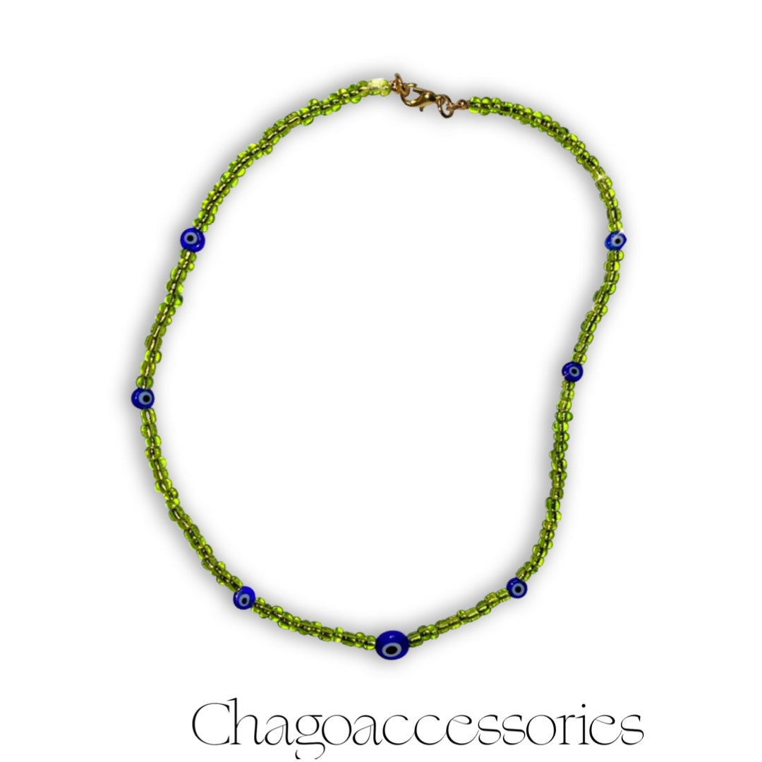 Lime Green Ojito necklace