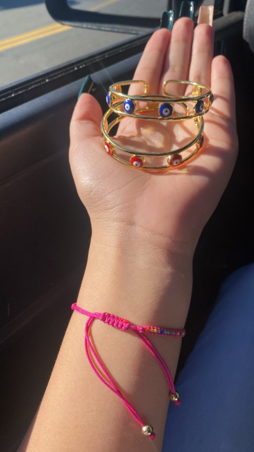 Red oro laminado ojito bangle