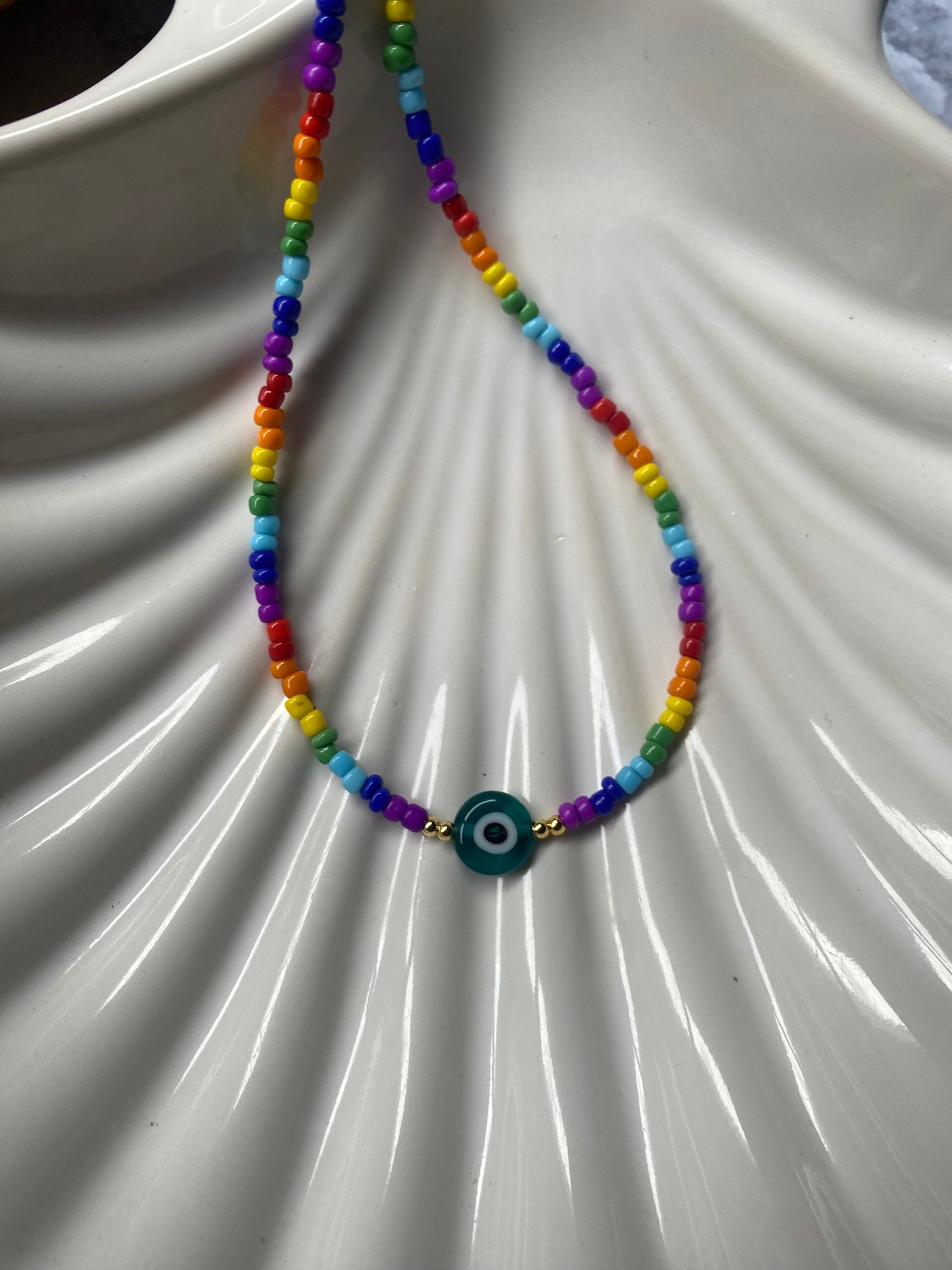 Rainbow necklace con ojito