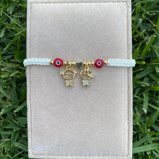 Custom bracelet with kid charms