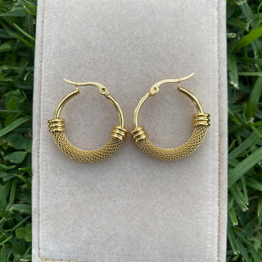 Chunky hoop earrings