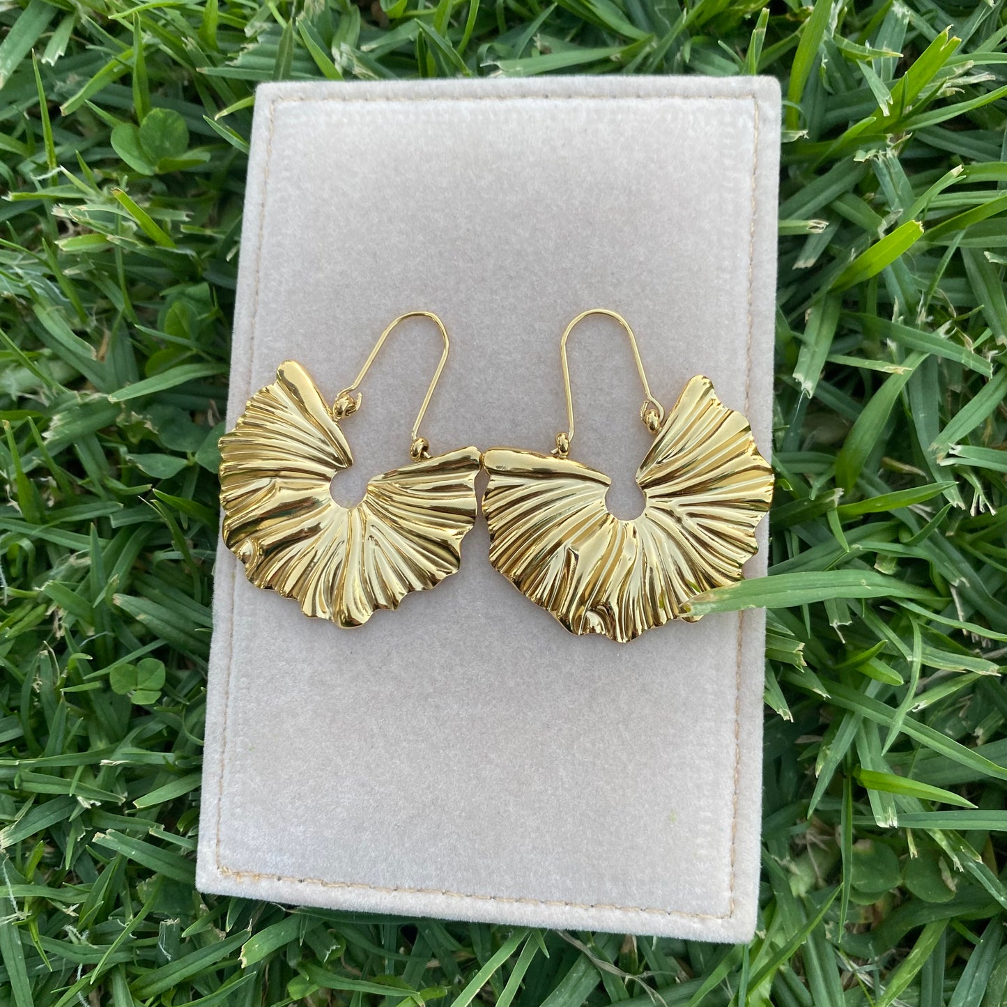Stainless steel dangle earrings