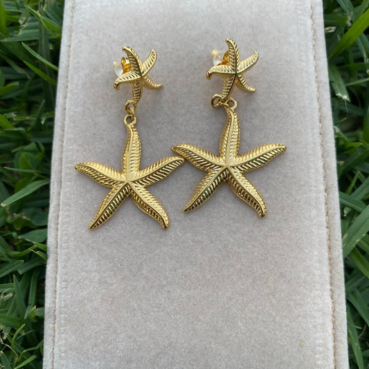 Sea star stainless steel earrings