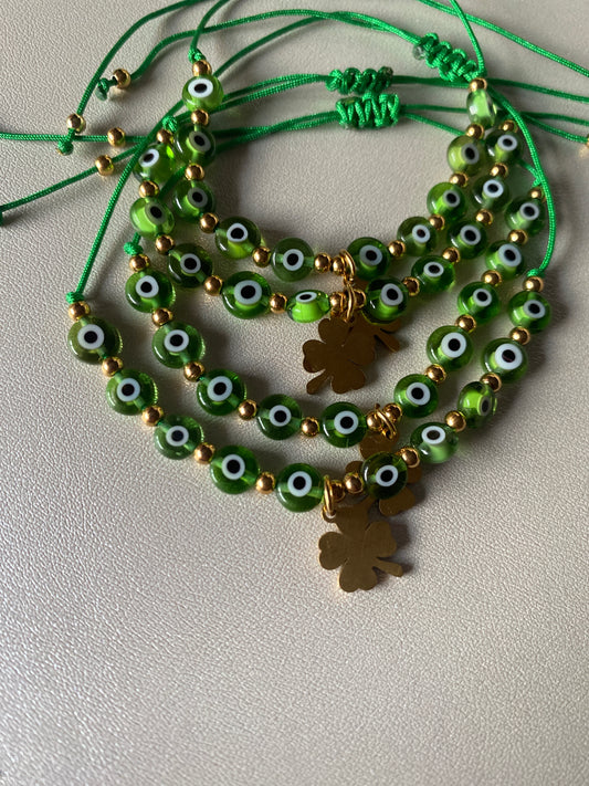 4 leaf clover ojito bracelet