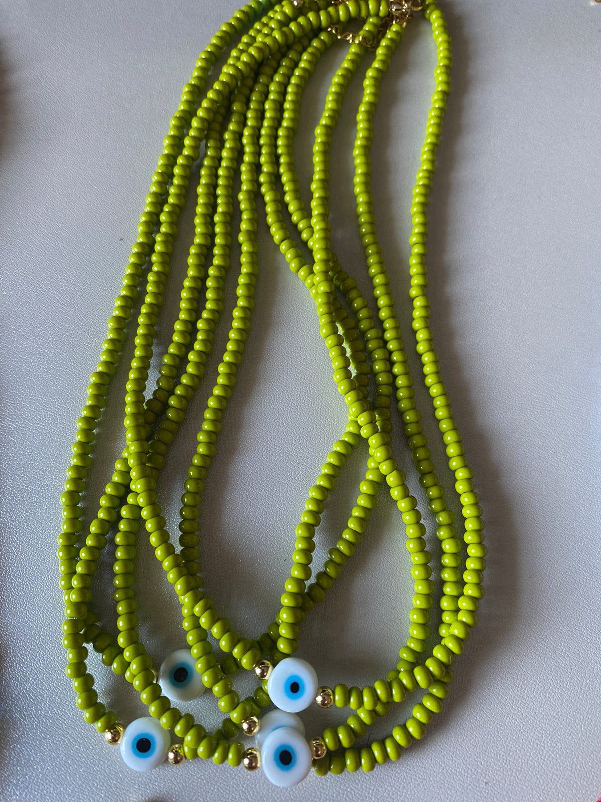 Green ojito necklace