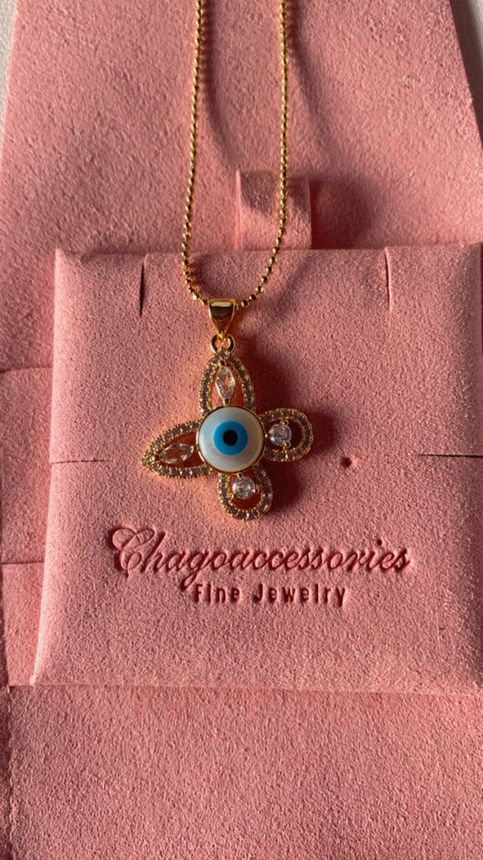 Butterfly ojito necklace