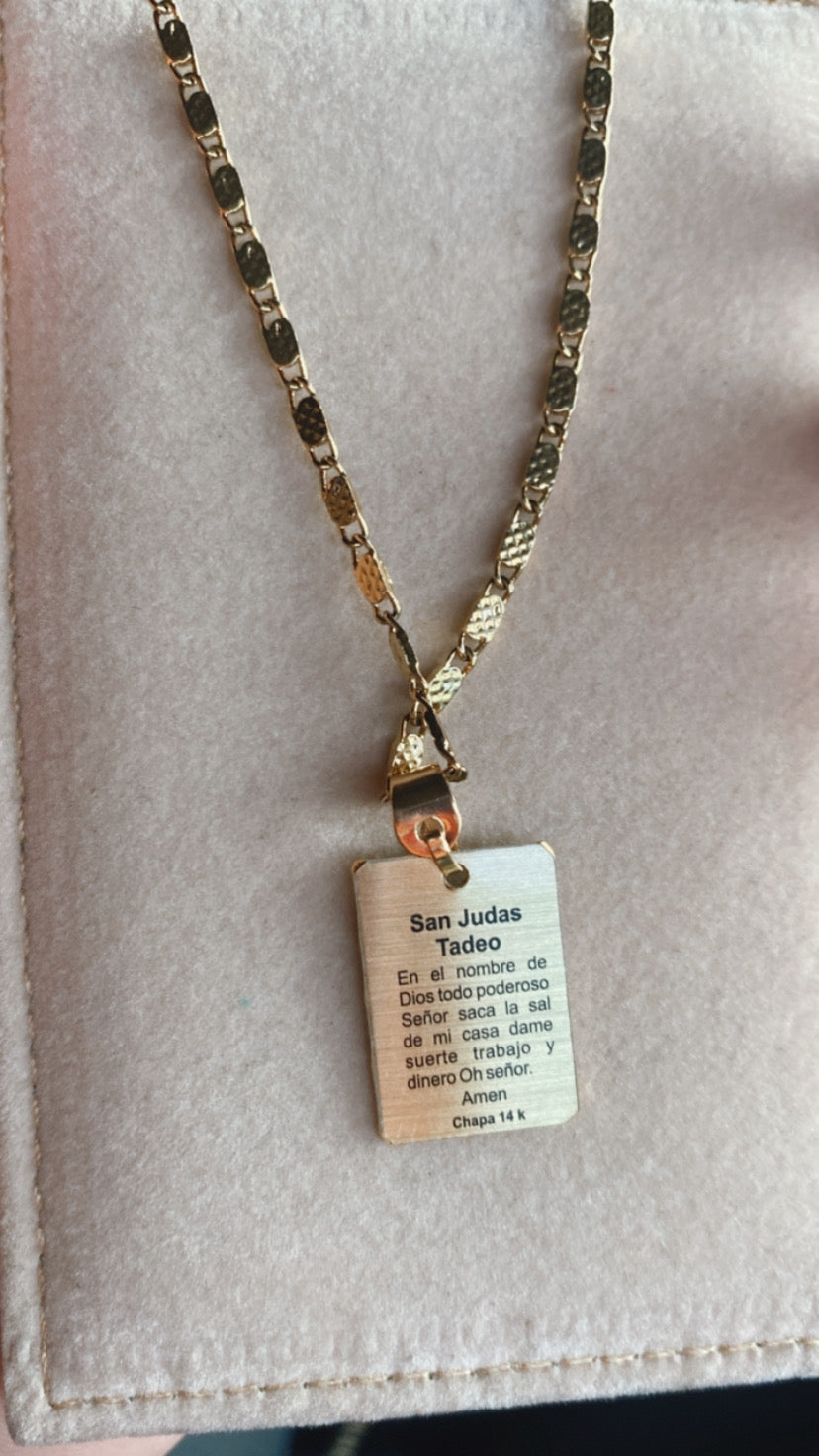 San judas necklace con rezo