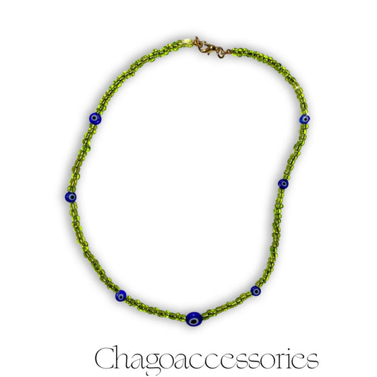 Lime Green Ojito necklace