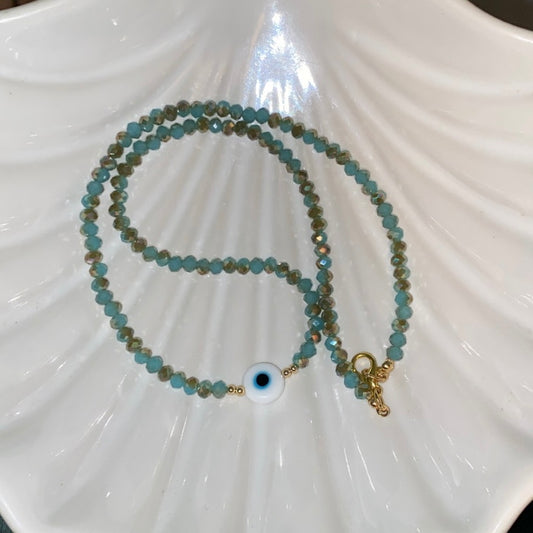 Turquoise & Brown Ojito Necklace