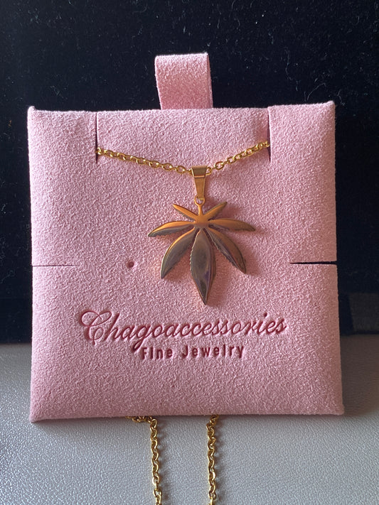 Marijuana / weed stainless steel necklace