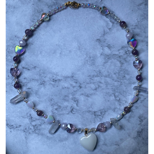 Amethyst quartz necklace