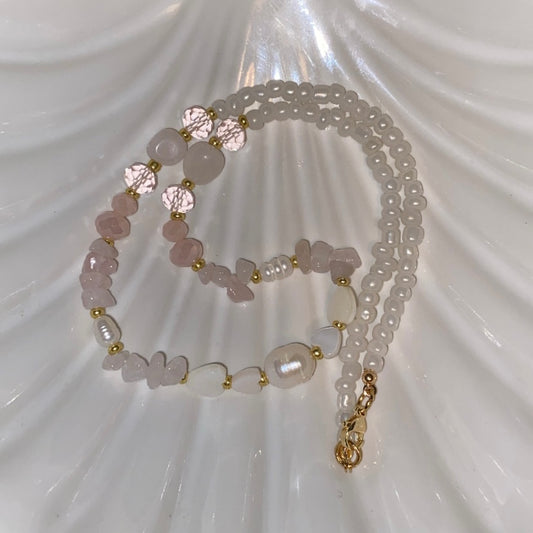 Pink mistic necklace